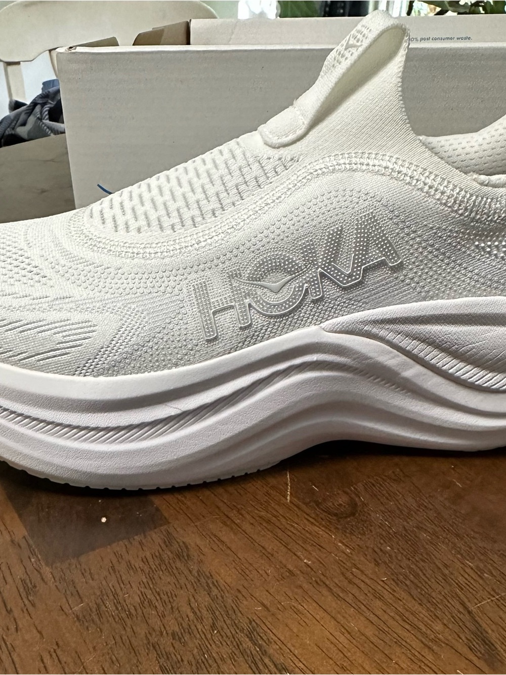 Hoka One One Women's All-White Slip-On Sneaker